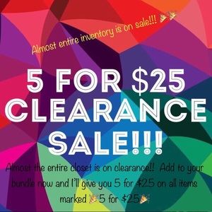 🎉5 for $25🎉 closet clean out!!